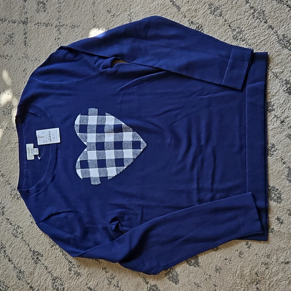 J Crew Teddie sweater NWT royal blue size Medium